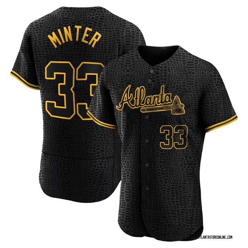 A.J. Minter #33 Atlanta Braves 2023 Season White AOP Baseball Shirt Fanmade