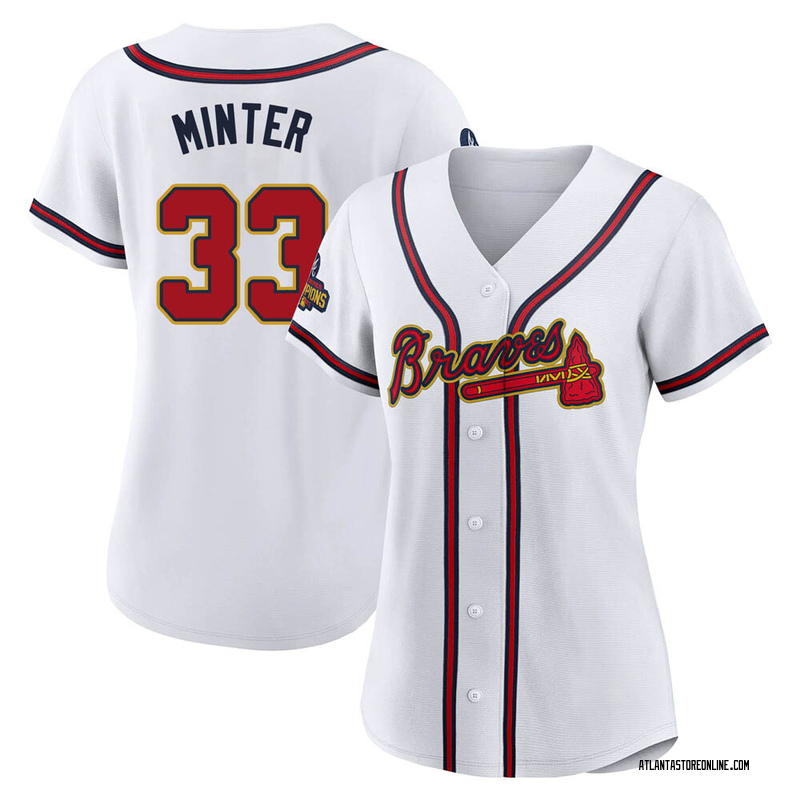 Hank Aaron Women's Atlanta Braves Home Jersey - White Replica