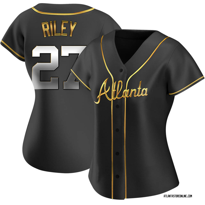 Austin Riley Women's Atlanta Braves Alternate Jersey - Black