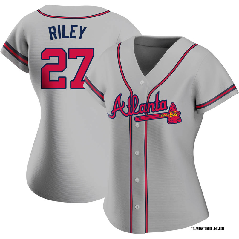 Austin Riley Women's Atlanta Braves Alternate Jersey - Navy Authentic
