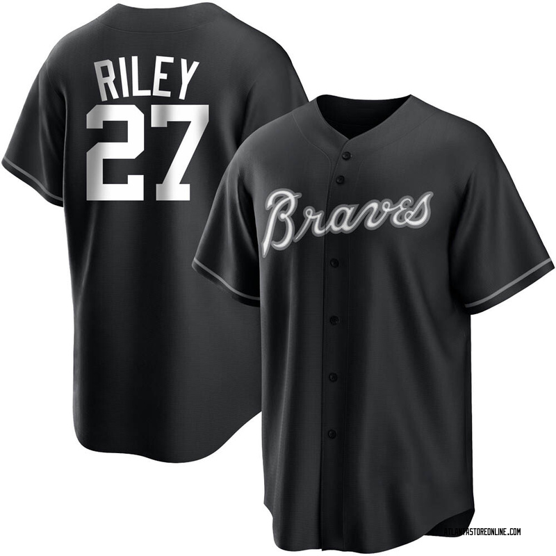 Nike Youth Atlanta Braves Austin Riley #27 Navy T-Shirt