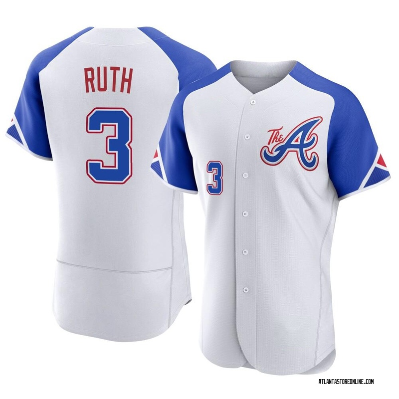 Rare 30'S Babe Ruth #3 Braves Baseball Jersey Boston Uniform Gray Sewn