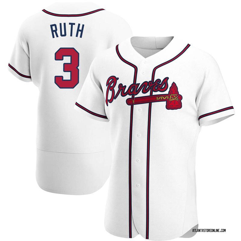 Babe Ruth Men's Atlanta Braves Alternate Jersey - Cream Authentic