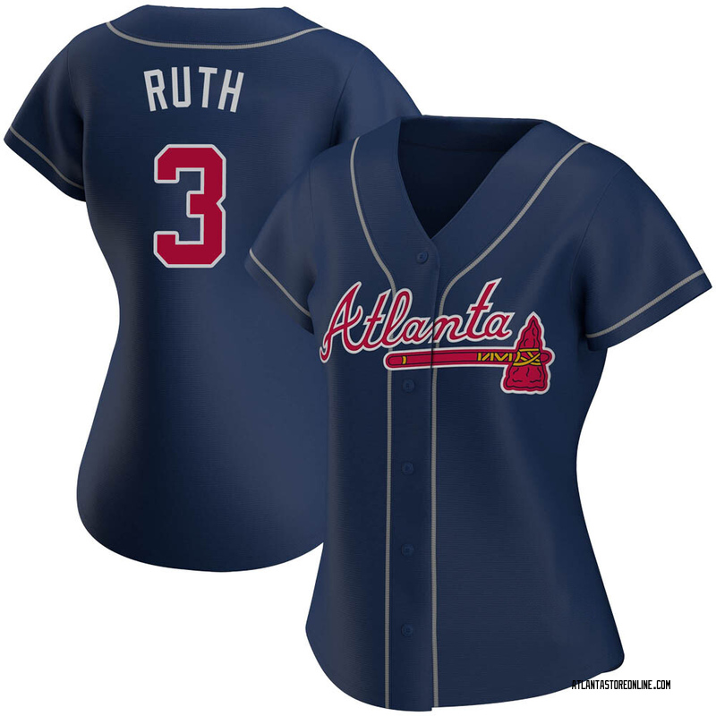Rare 30'S Babe Ruth #3 Braves Baseball Jersey Boston Uniform Gray Sewn