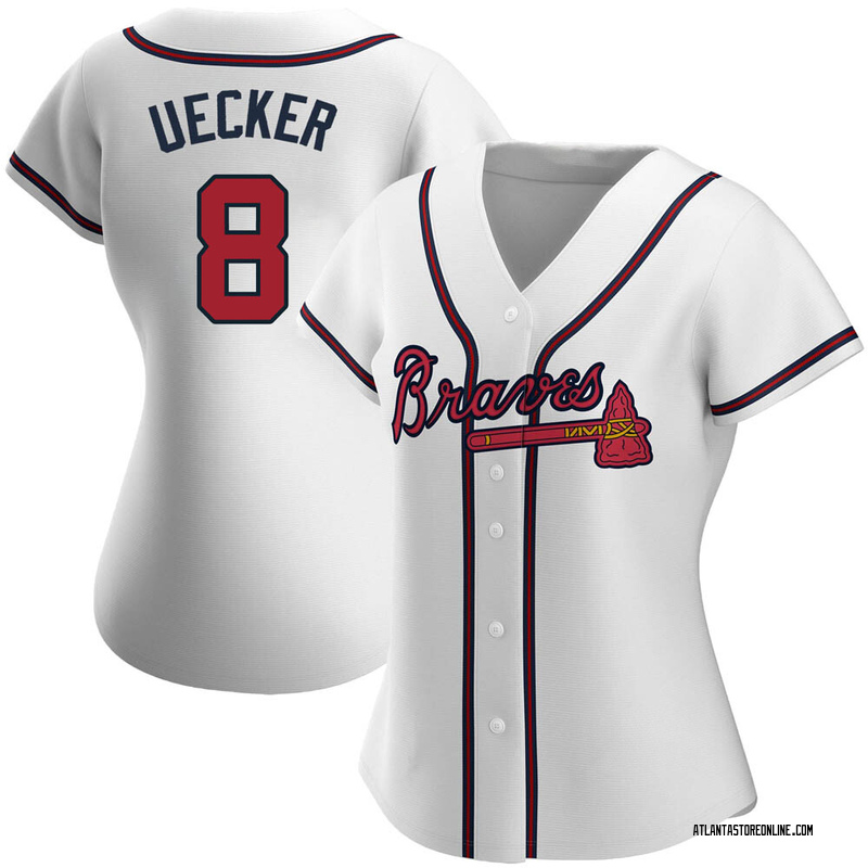 AA+ 8 multiple Bob Uecker jersey,throwback Braves home white