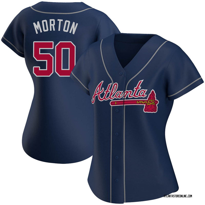 Charlie Morton Men's Atlanta Braves Alternate Team Name Jersey - Navy  Authentic