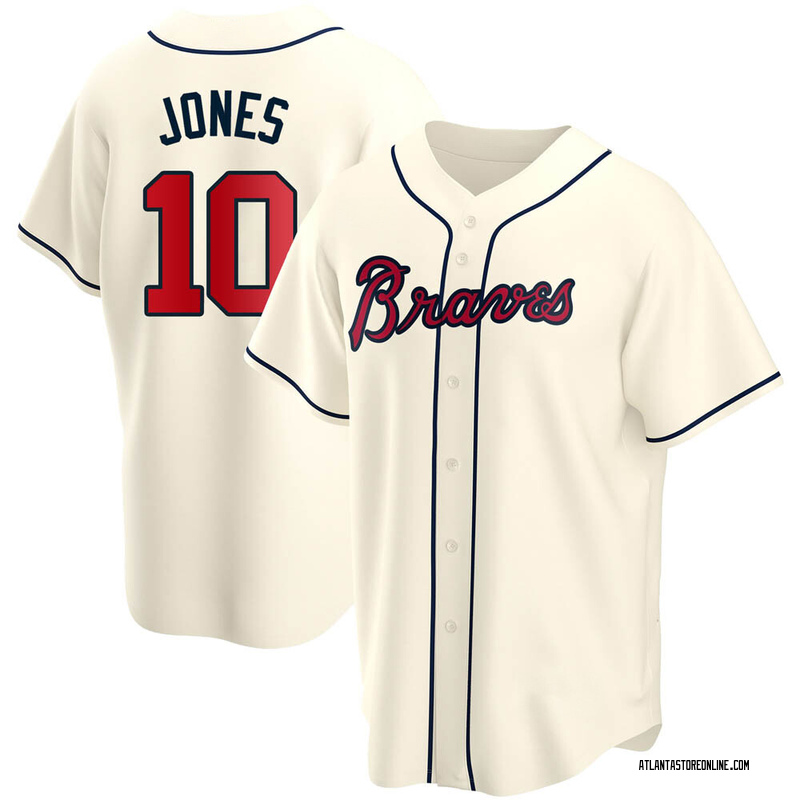 Chipper Jones Men's Atlanta Braves Alternate Team Name Jersey