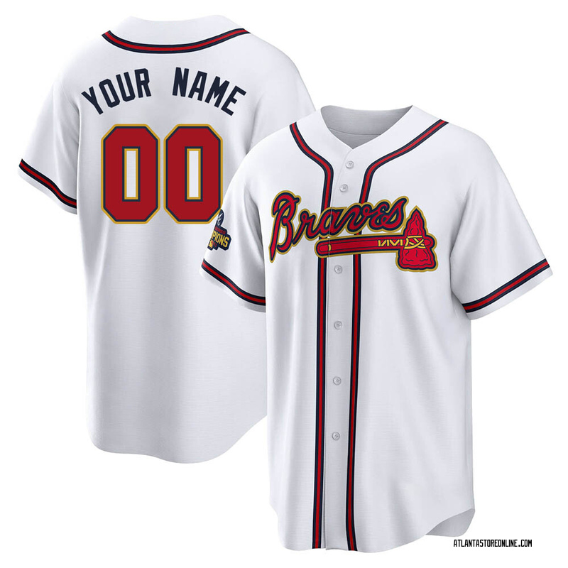Atlanta Braves Custom Name And Number Baseball Jersey Replica