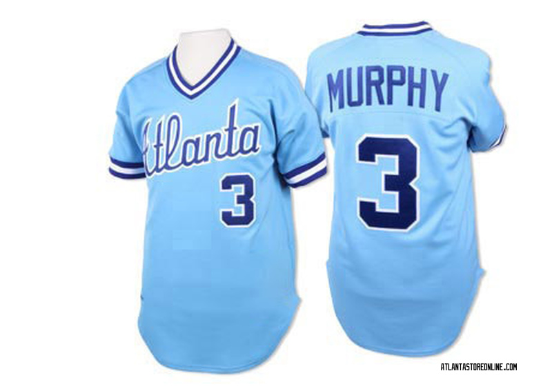 Dale Murphy Men's Atlanta Braves 1982 Throwback Jersey - Light Blue Replica
