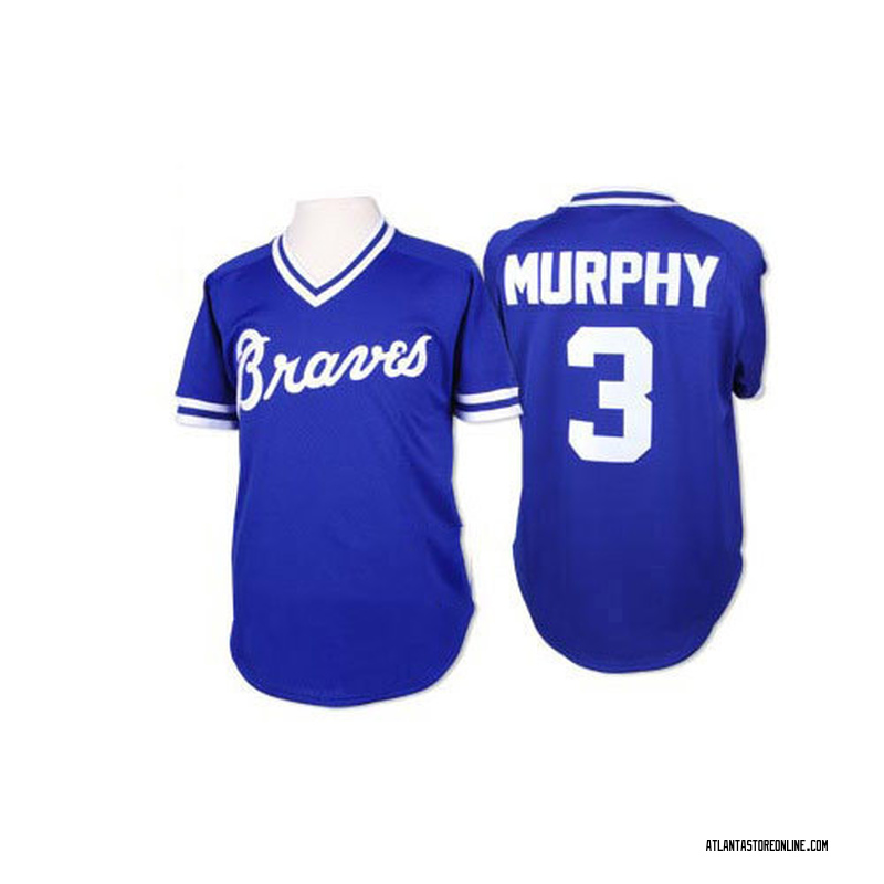 Dale Murphy Men's Atlanta Braves Throwback Jersey - Blue Replica