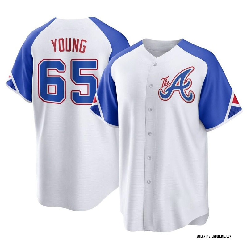 Custom Youth Atlanta Braves Alternate Jersey - Cream Replica