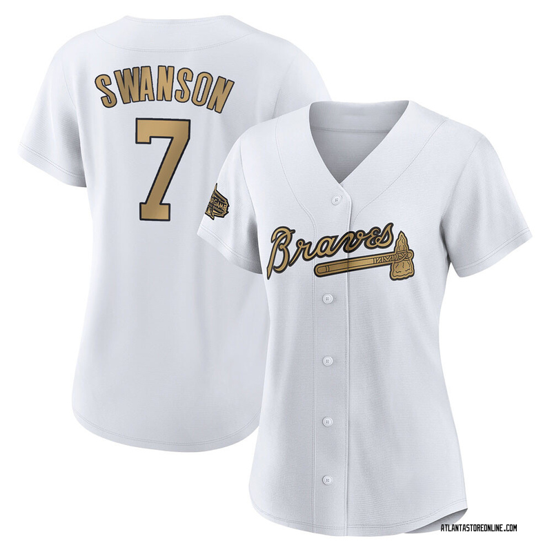 Dansby Swanson Women's Atlanta Braves Authentic 2022 All-Star Jersey -  White Game