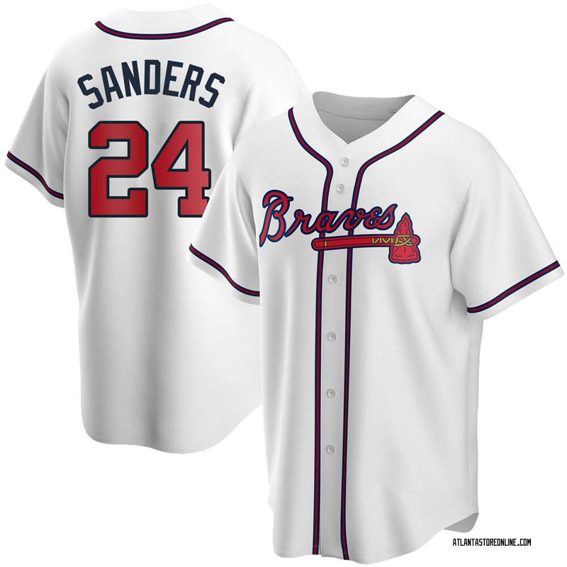 2015 Stitched#24 deion sanders baseball Jersey atlanta braves jersey Red  white shirt deion sanders jersey atlanta - AliExpress