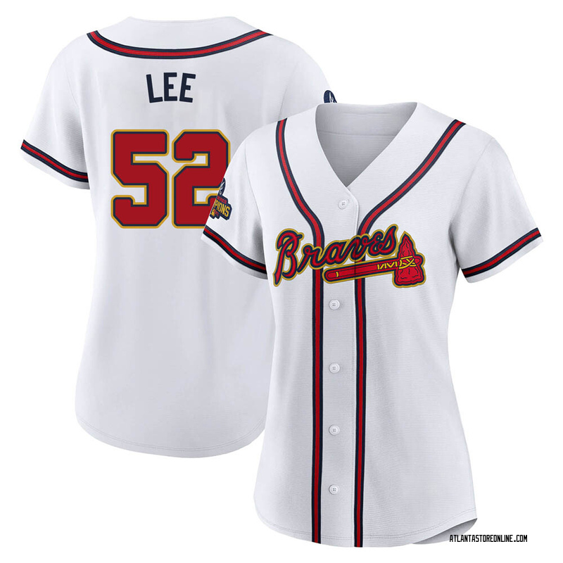 Dylan Lee Men's Atlanta Braves White 2022 Program Jersey - Gold