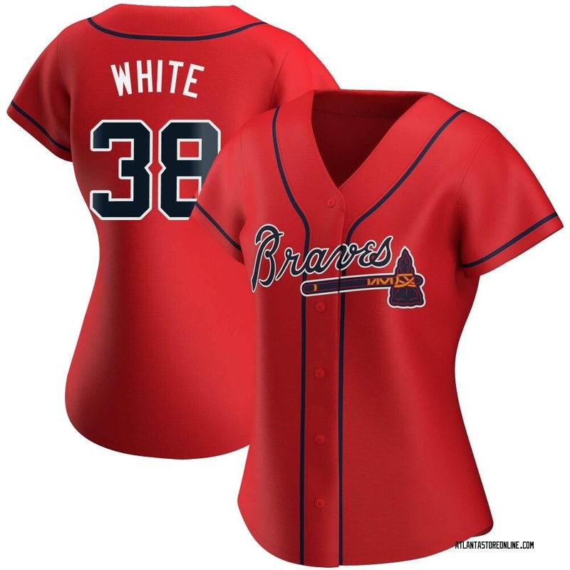 Eli White Atlanta Braves Men's White Roster Name & Number T-Shirt - Red