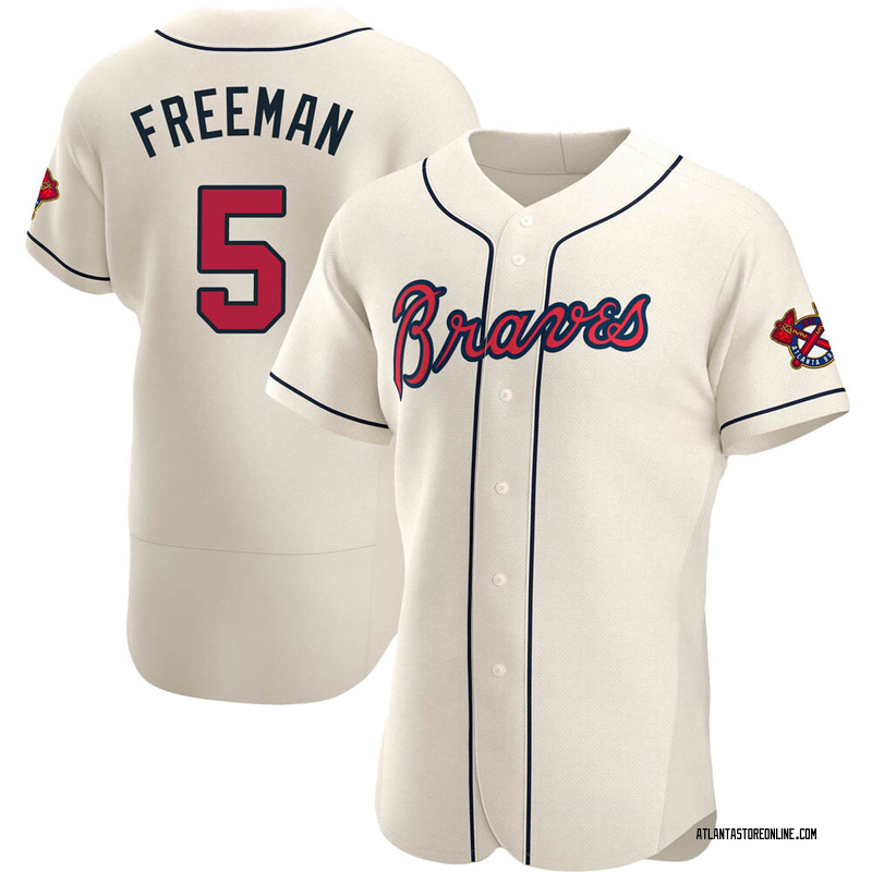 Freddie Freeman Men's Atlanta Braves Alternate Jersey - Cream Authentic