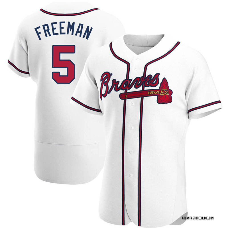 Freddie Freeman Men's Atlanta Braves Home Jersey - White Authentic