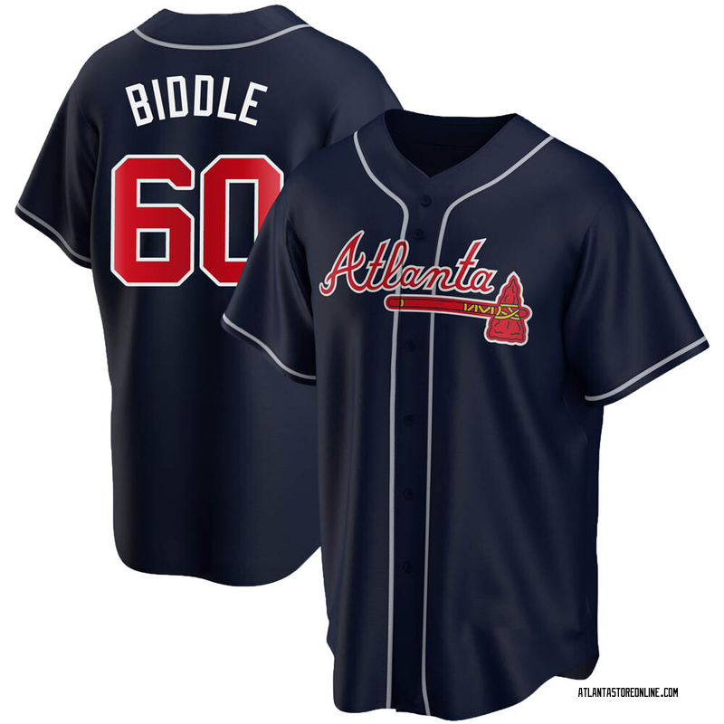 Jesse Biddle Atlanta Braves Youth Navy Roster Name & Number T-Shirt 