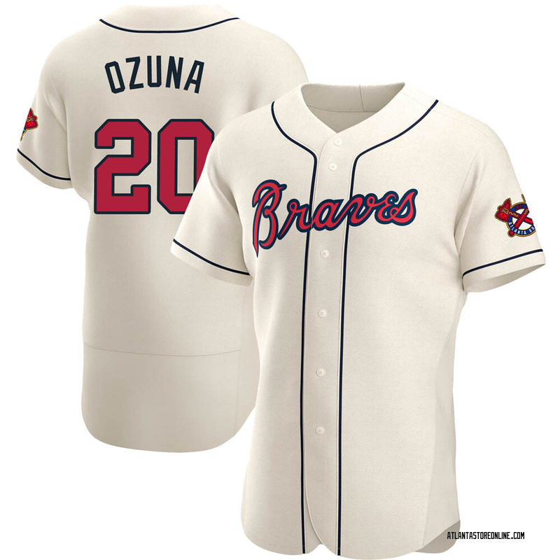 Mens Atlanta Braves Ozuna Baseball Jersey Baseball Sports Gift For Men  Women