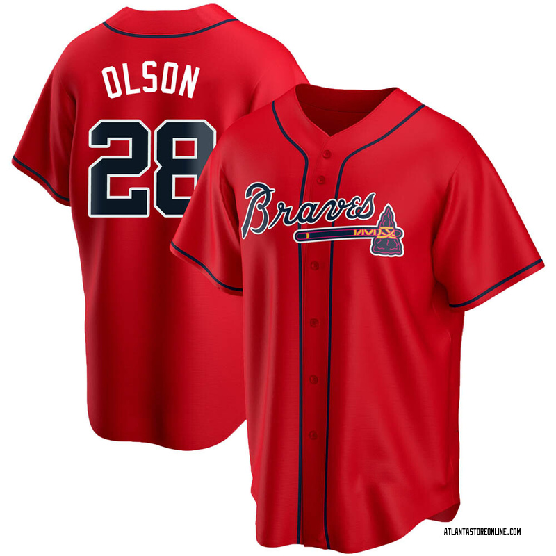 Matt Olson Men's Atlanta Braves Alternate Jersey - Red Replica