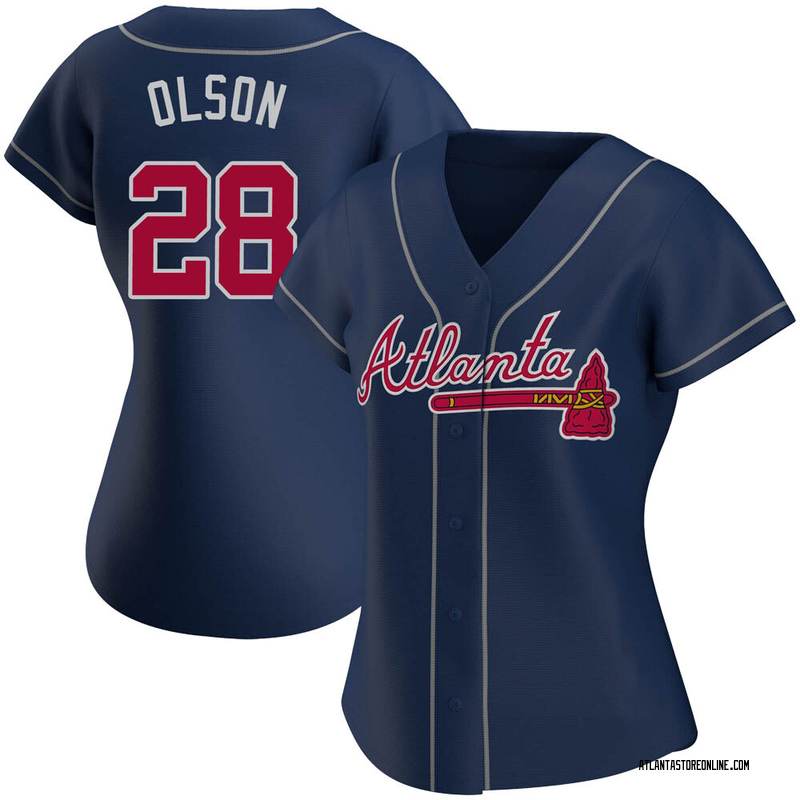 Matt Olson Women's Atlanta Braves Alternate Jersey - Navy Authentic