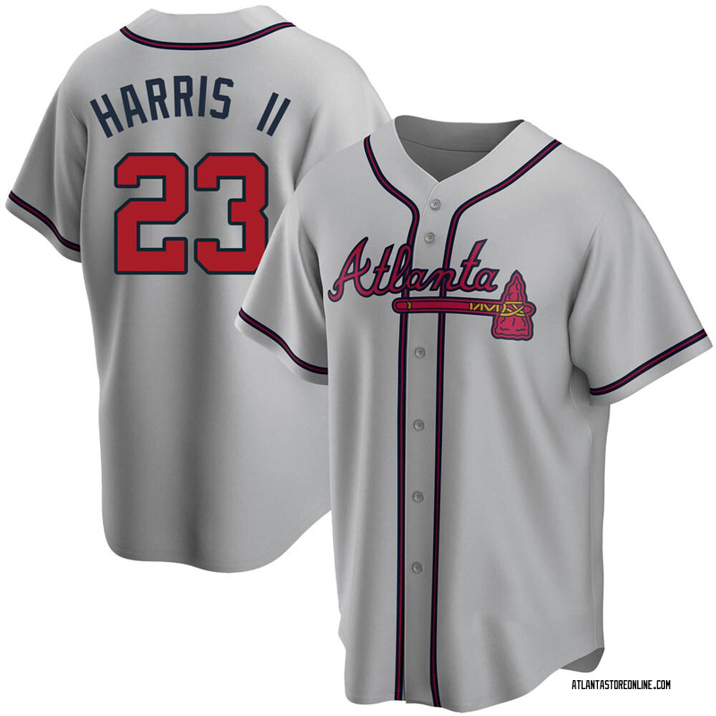 Michael Harris II Atlanta Braves Retro Jersey Field Stripe Bighead Bobblehead Officially Licensed by MLB