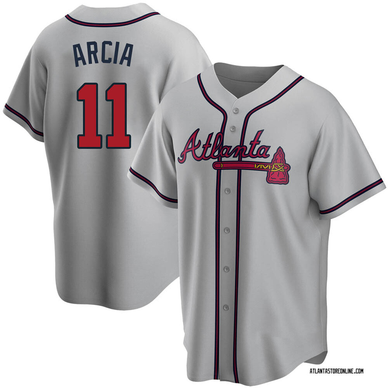 Orlando Arcia Atlanta Braves Youth Navy Backer T-Shirt 
