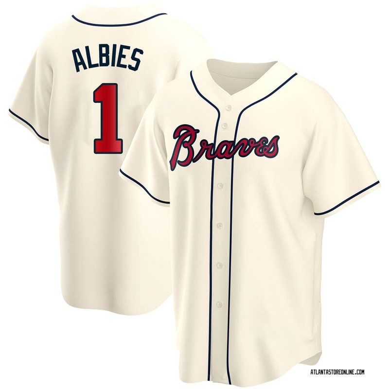 Ozzie Albies Atlanta Braves Nike Youth 2021 World Series Champions Name &  Number T-Shirt - Navy