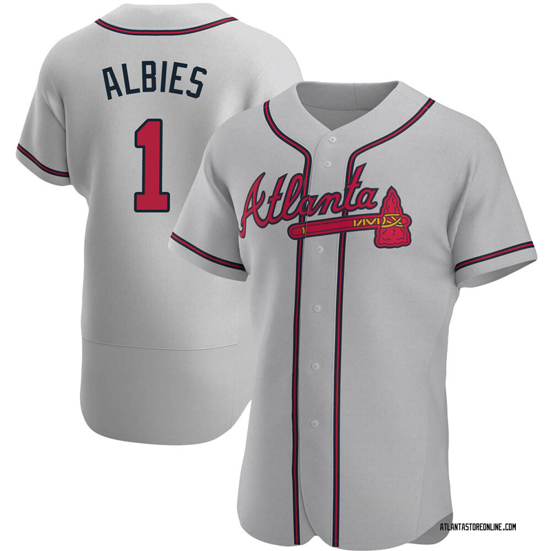 Men's Nike Ozzie Albies Red Atlanta Braves Alternate Replica Player Name  Jersey