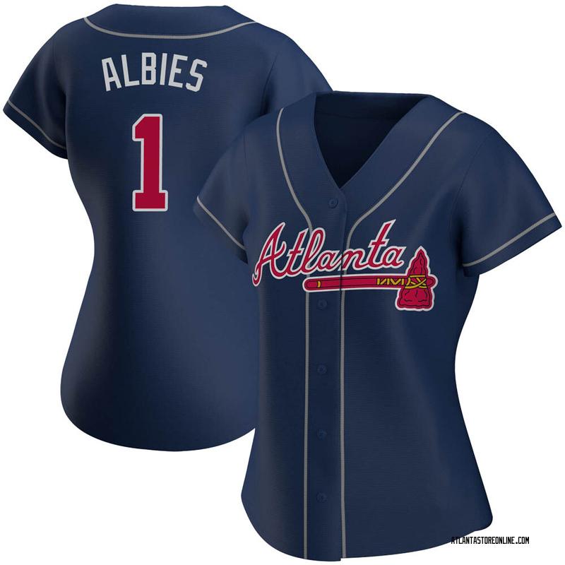 Ozzie Albies Men's Atlanta Braves Home Jersey - White Authentic