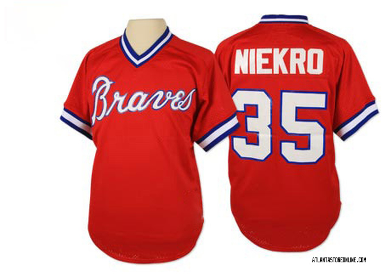 Phil Niekro Atlanta Braves #35 Majestic Cooperstown Collection