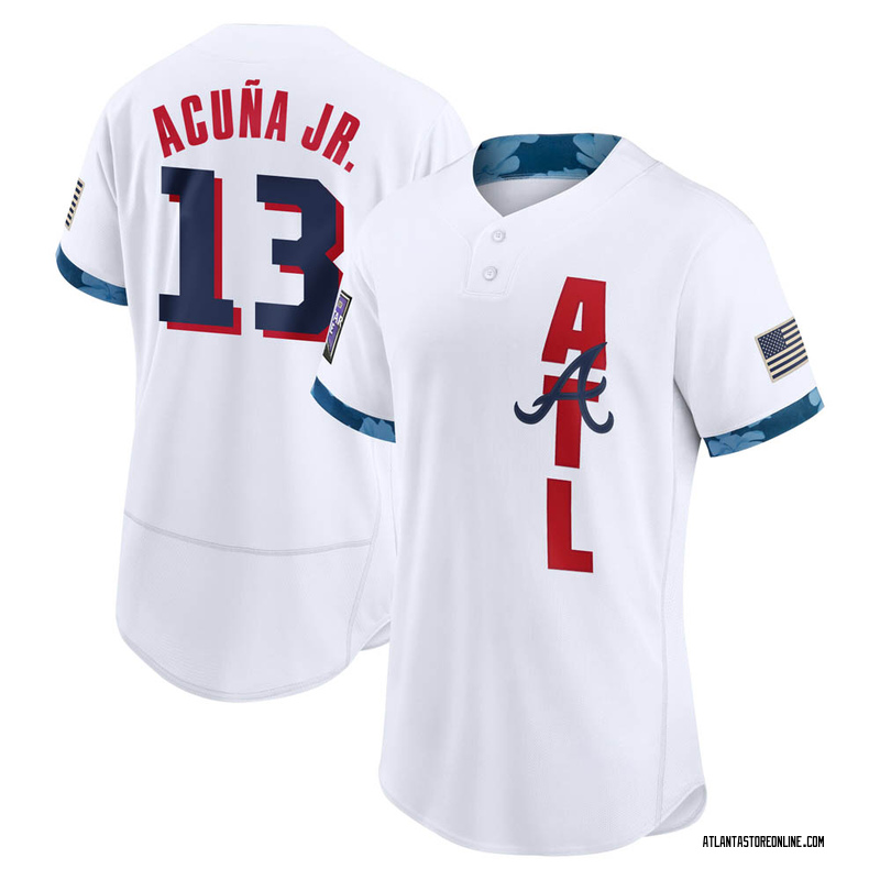Ronald Acuna Jr. Men's Atlanta Braves 2021 All-Star Authentic Jersey -  White Game