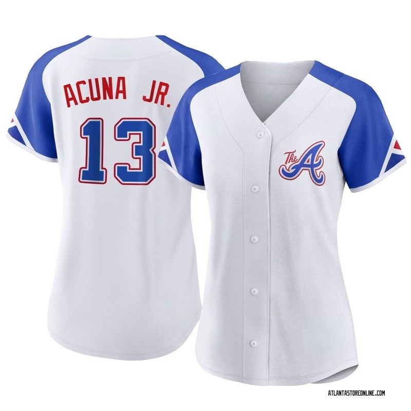 Ronald Acuna Jr. Men's Atlanta Braves Alternate Jersey - Cream Authentic