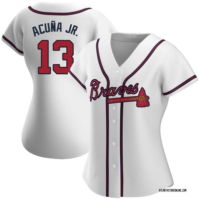 Ronald Acuna Jr. Women's Atlanta Braves Home Jersey - White Authentic