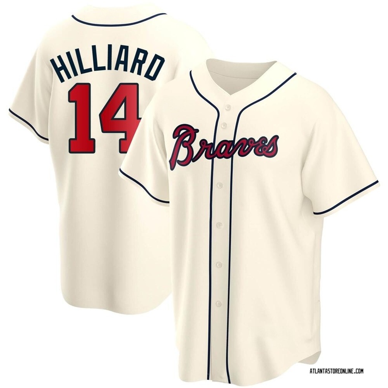 Sam Hilliard Men's Atlanta Braves White 2022 Program Jersey - Gold