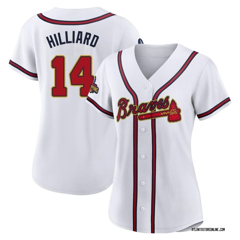 Sam Hilliard Women's Atlanta Braves White 2022 Program Jersey