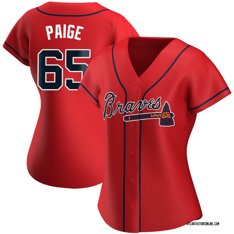 Satchel Paige Women's Atlanta Braves Alternate Jersey - Red Authentic