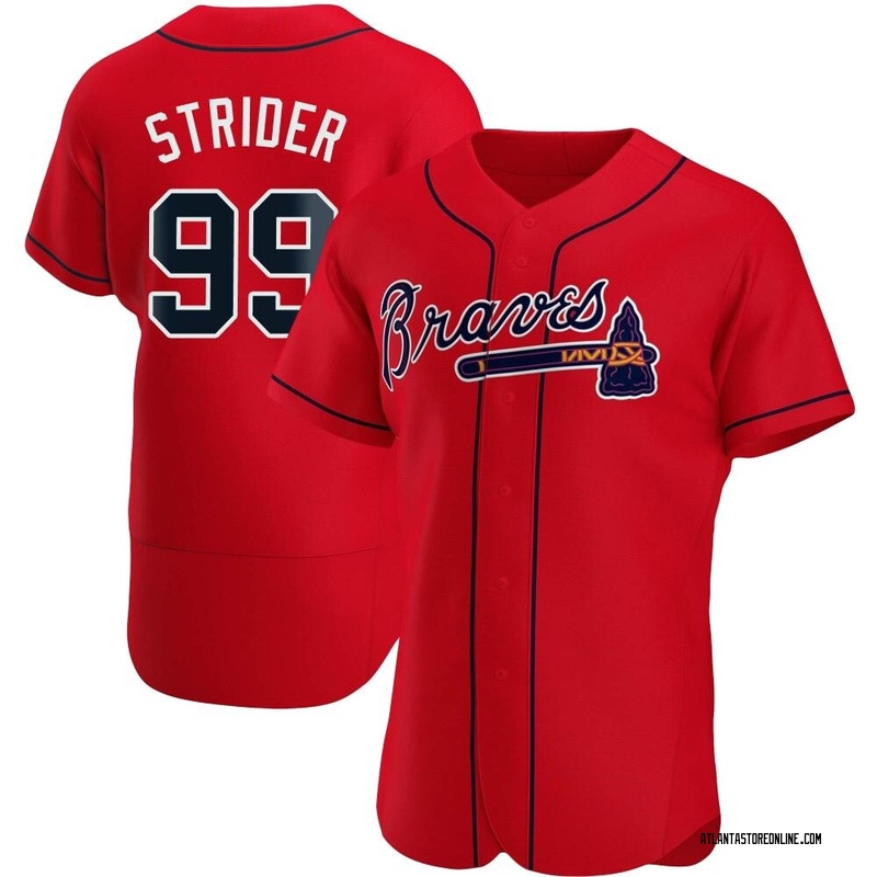 Atlanta Braves Spencer Strider #99 Nike Red Alternate Official MLB Player  Jersey