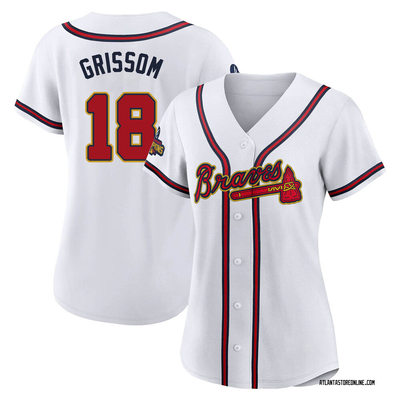 Vaughn Grissom Youth Atlanta Braves White 2022 Program Jersey - Gold Replica